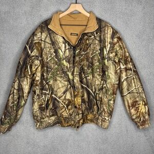 Vintage Remington Mens Large Camo Reversible Jacket Hunting Fishing Grunge